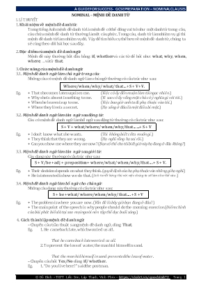 Kỹ năng làm bài thi Tốt nghiệp THPT môn Tiếng Anh - Nominal - Mệnh đề danh từ - Đỗ Bình